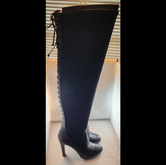 Black Over the Knee boots - Picture 3 of 7